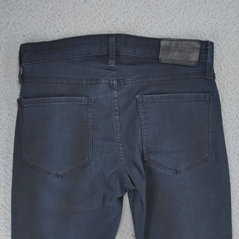 Paige Jeans Mens 28 x 32 Blue Croft Rowan Coated Slim Fit Stretch Denim Made USA